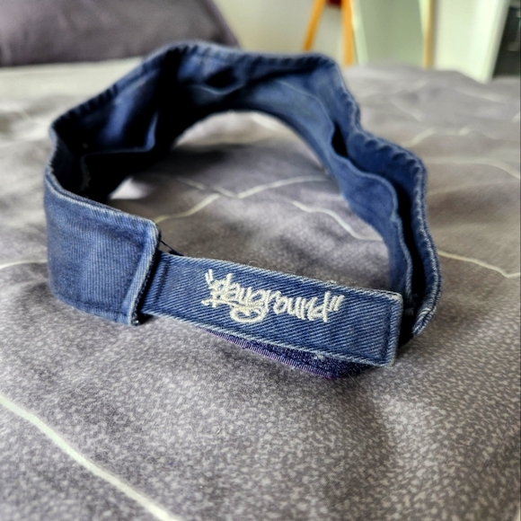 AND1 "Playground" Distressed Visor (Navy Blue, One Size Fits All) - Picture 2 of 3